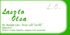 laszlo olsa business card